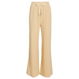 NWT Mother The Knock Out Move It Wide Leg Cotton Sweatpants In Sunlight